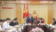Trưởng ban Tổ chức TW làm việc với Ban Thường vụ Tỉnh ủy Hà Giang