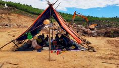 Người dân dựng lều phản đối dự án xây dựng nhà máy đốt rác ở Quảng Nam