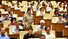 Bà Nguyễn Thị Quyết Tâm bật khóc tại hội trường Quốc hội khi tranh luận