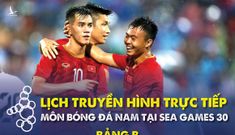 Lịch trực tiếp U22 Việt Nam và các đội ở bảng B SEA Games 2019