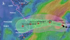 Bão số 10 liên tục đổi hướng và tăng giảm cấp