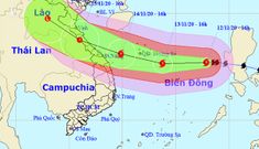 Bão số 13 hướng vào Hà Tĩnh đến Thừa Thiên-Huế, biển động dữ dội