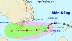 Bão số 14 giữ nguyên hướng di chuyển, dự báo tiếp tục mạnh lên