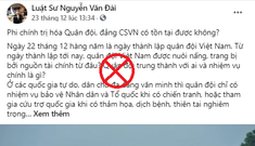 “Phi chính trị hóa lực lượng vũ trang” – giọng điệu của những kẻ hoang tưởng chính trị