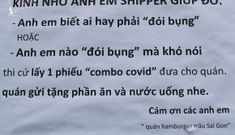Hết hồn ‘combo Covid’ tặng hamburger của người Sài Gòn
