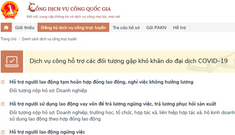 Người lao động có thể làm thủ tục nhận tiền hỗ trợ Covid-19 trên Cổng Dịch vụ công Quốc gia