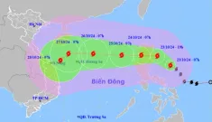 Bão Trà Mi tăng lên cấp 9