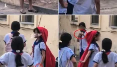 An Giang: Nhóm nữ sinh tiểu học ‘phì phèo’ thuốc lá trong sân trường