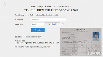 Sở GD-ĐT tỉnh ‘lỡ tay’ công bố điểm thi THPT quốc gia?