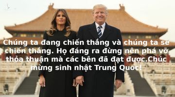 Không một ai dám dằn mặt Trung Quốc trong ngày Quốc khánh như TT Trump