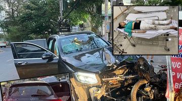 Clip nữ tiếp viên hàng không bị lái xe Mercedes chơi ma túy tông với tốc độ 84km/h