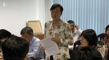 Bà Nguyễn Thị Quyết Tâm xúc động khi nói về việc buộc phải cưỡng chế