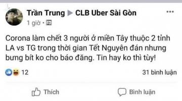 Thông tin ‘Corona làm chết 3 người ở miền Tây’ là hoàn toàn bịa đặt