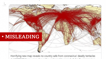 Bản đồ gây hoang mang về ‘đường lây virus corona toàn cầu’ hóa ra là thất thiệt