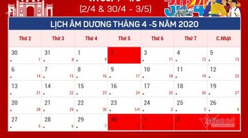 Lịch nghỉ lễ Giỗ tổ Hùng Vương và 30/4 – 1/5