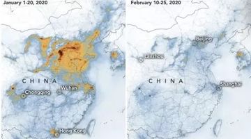 Dịch corona: NASA công bố ảnh tiết lộ điều bất ngờ ở Trung Quốc