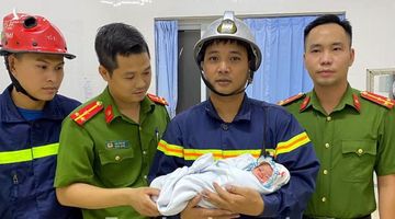 Hà Nội: Lực lượng Công an giải cứu bé trai sơ sinh bị bỏ rơi giữa 2 khe tường rất hẹp