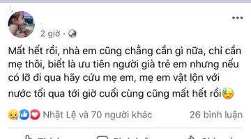 Chưa hết lũ ở Quảng Trị, Quảng Bình, người dân Hà Tĩnh đồng loạt lên mạng kêu cứu