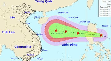 Bão mạnh cấp 8 đang tiến vào Biển Đông