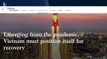 McKinsey: Nổi lên sau đại dịch, Việt Nam cần khẳng định vị thế để phục hồi nền kinh tế