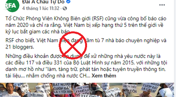 RSF lại dựng trò hề vu khống Việt Nam