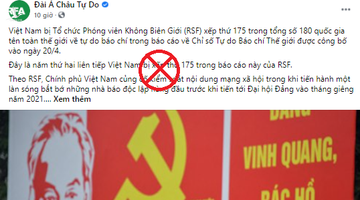 RSF căn cứ vào gì mà đòi đánh giá tự do báo chí của Việt Nam?