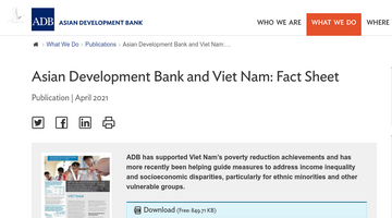 ADB nâng dự đoán GDP, đồng thời phân tích rủi ro kinh tế Việt Nam 2021