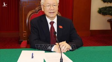 Tổng Bí thư Nguyễn Phú Trọng điện đàm thông báo kết quả Đại hội XIII tới Tổng thống Nga  Putin