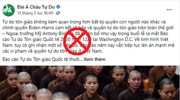 Lại tiếp tục chiêu trò vu khống Việt Nam không có tự do tôn giáo