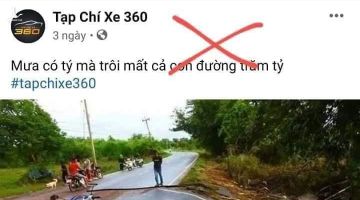 Sự thật hình ảnh con đường trăm tỷ bị “bay màu” sau mưa