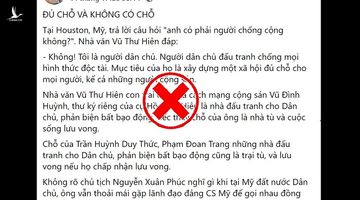 Đất nước không bao giờ có chỗ cho những kẻ phản động