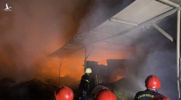 Cháy lớn tại khu xưởng gỗ rộng hàng ngàn mét vuông tại Thủ Đức