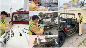 Xử lý đội xe Jeep không đăng kiểm chở thí sinh áo dài tại Cửa Lò