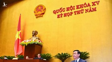 Chủ tịch Quốc hội Vương Đình Huệ phát biểu khai mạc Kỳ họp thứ 5