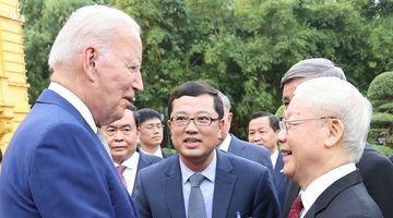 Tổng Bí thư Nguyễn Phú Trọng chủ trì lễ đón Tổng thống Joe Biden