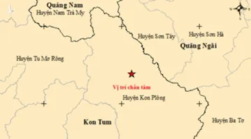 Xảy ra ba trận động đất liên tiếp tại Kon Tum