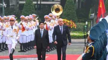 Chủ tịch nước Lương Cường chủ trì lễ đón, hội đàm với Tổng thống Hungary