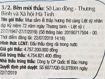 Ha Tinh ly giai viec 'chi 4,7 ty thap huong cho liet si' hinh anh 1 