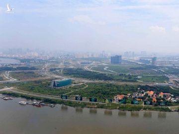 Dự án khu đô thị mới Thủ Thiêm nhìn từ Q.1. Dự kiến Quảng trường Hồ Chí Minh sẽ là điểm nhấn, là trung tâm của khu đô thị  /// Ảnh: Ngọc Dương