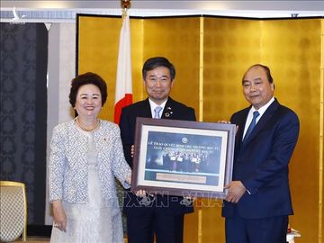 Thủ tướng Nguyễn Xuân Phúc tiếp ông Masayuki Hyodo, Chủ tịch kiêm Tổng Giám Đốc Điều hành Toàn cầu - Tập đoàn Sumitomo. Ảnh: Thống Nhất/TTXVN