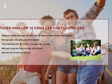 Ảnh chụp màn hình thông báo tuyển sinh lớp 10 công lập chất lượng cao của Trung tâm Giáo dục nghề nghiệp - giáo dục thường xuyên quận 1 thành phố Hồ Chí Minh. Ảnh: giaoducnghenghiepquan1.edu.vn. 