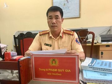 Trung tá Phạm Qúy Gia, Đội trưởng đội CSGT trật tự Công an huyện Gia Lộc. 