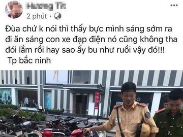 Bi phat 15 trieu vi dang anh CSGT cung dong trang thai 'bu nhu ruoi' hinh anh 1 