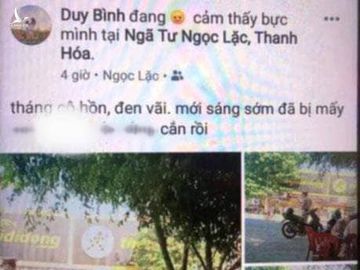 Xin xỏ vi phạm giao thông không được, Nguyễn Văn Bình đưa hình ảnh lên trang Facebook với lời lẽ xúc phạm lực lượng CSGT 