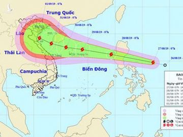 Bão giật cấp 10 có khả năng gây mưa rất to trong dịp nghỉ lễ 2/9