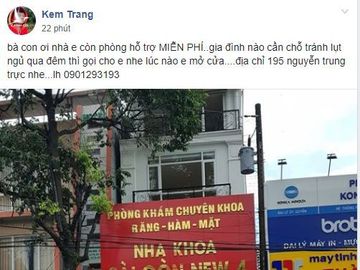 Một phòng khám cũng tận dụng cho người dân tá túc. (Ảnh qua TTO) 