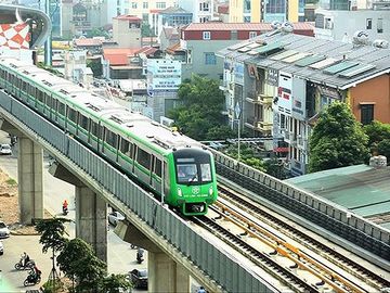 Tuyến đường sắt trên cao Cát Linh - Hà Ðông đội vốn hàng chục ngàn tỷ đồng, liên tục chậm tiến độ thi công. Ảnh: Nhật Minh ​ 