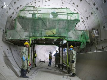 Diện mạo đường hầm Metro số 1 xuyên lòng đất tại trung tâm TP HCM - Ảnh 6.