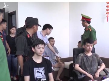 Các công dân Trung Quốc bị chính quyền Đà Nẵng bắt giữ hôm 6/6/2019. Photo Da Nang TV 