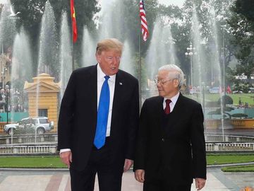 Chủ tịch nước Nguyễn Phú Trọng và Tổng thống Donald Trump